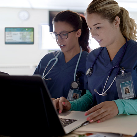 Nurses update digital patient whiteboards by updating EHR records
