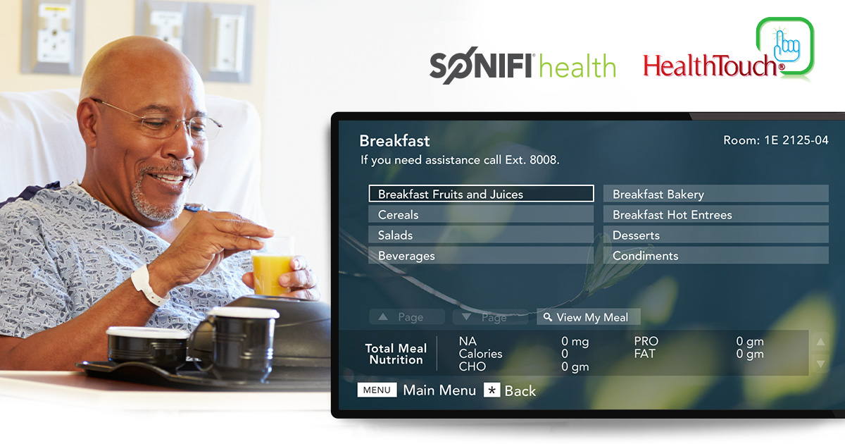 SONIFI Health platform integrates with HealthTouch food service software