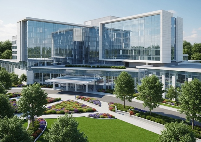 New construction rendering for selecting patient engagement technology and partner with SONIFI Health